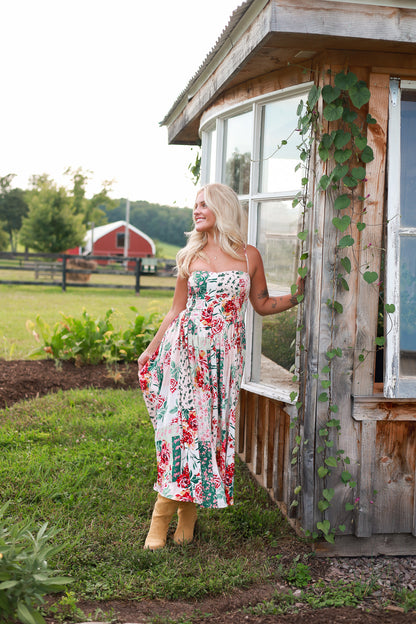 Dahlia Drop Waist Midi Dress