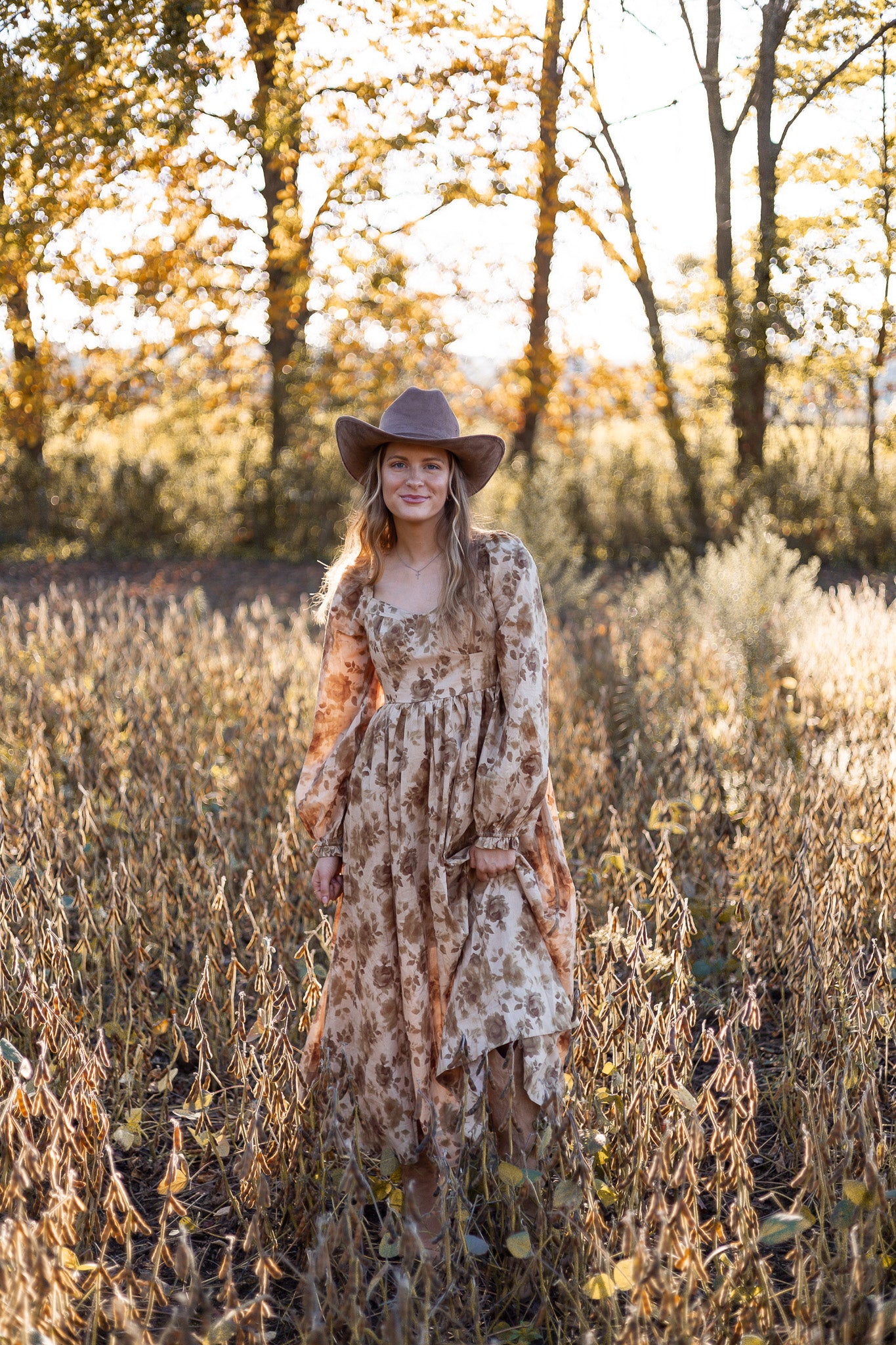 Tuscan Petals Maxi Dress