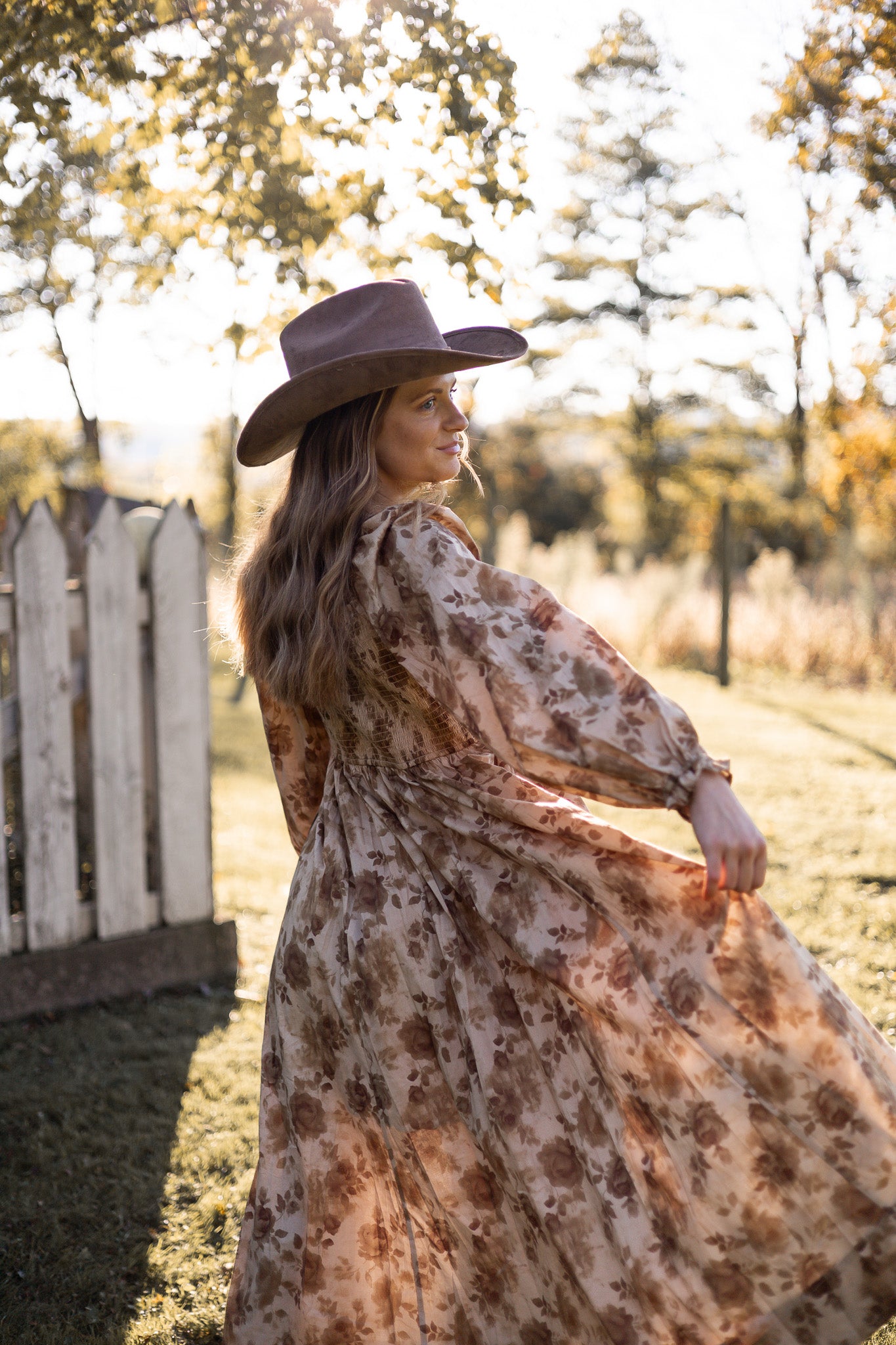 Tuscan Petals Maxi Dress