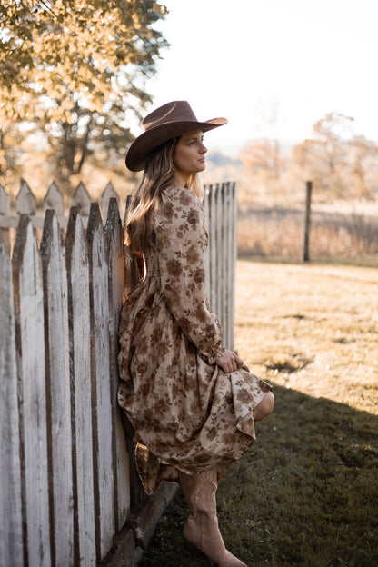 Tuscan Petals Maxi Dress