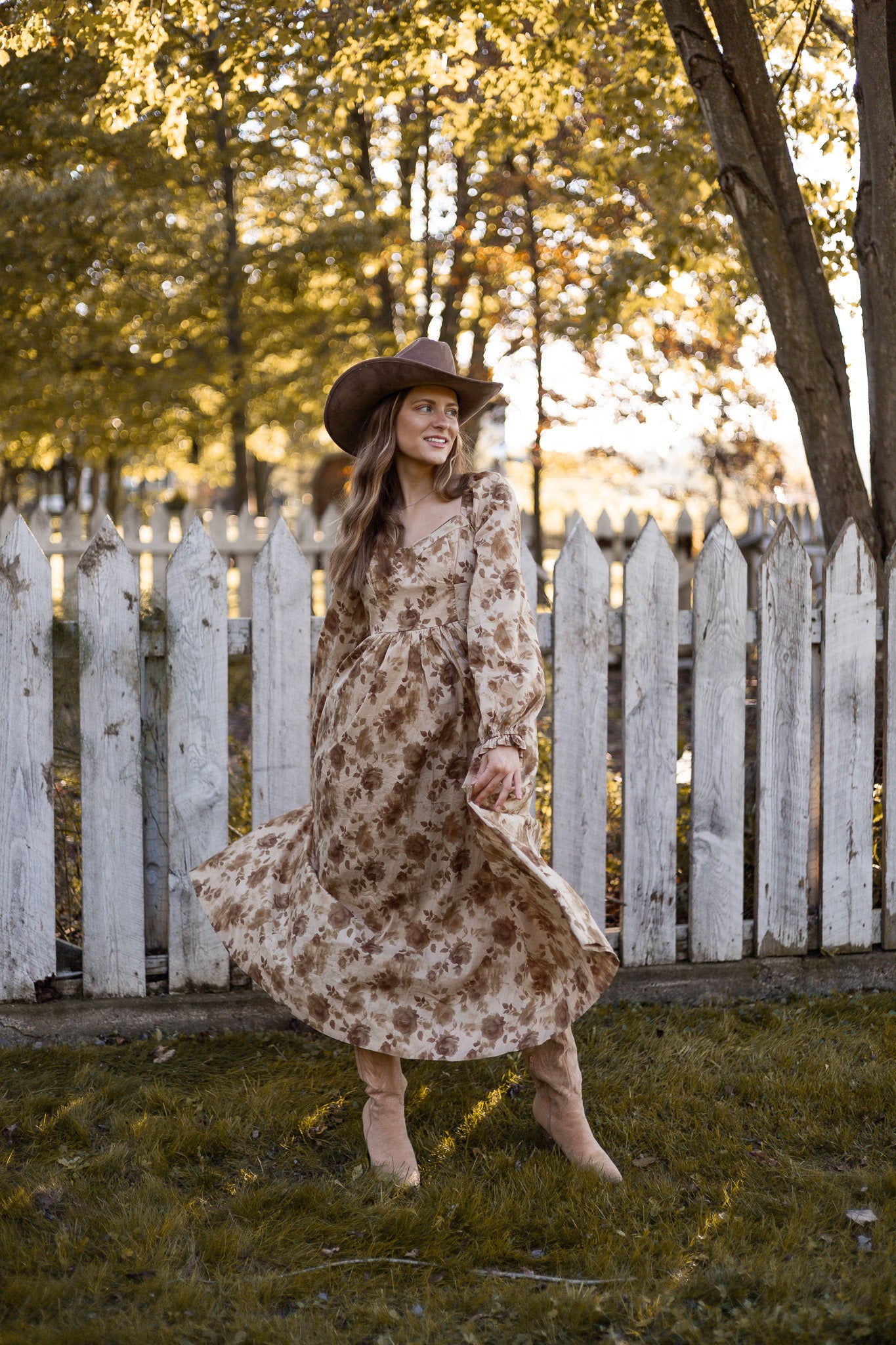 Tuscan Petals Maxi Dress