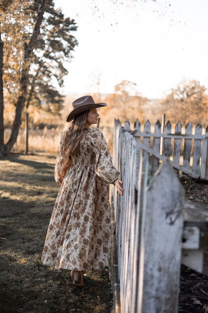 Tuscan Petals Maxi Dress