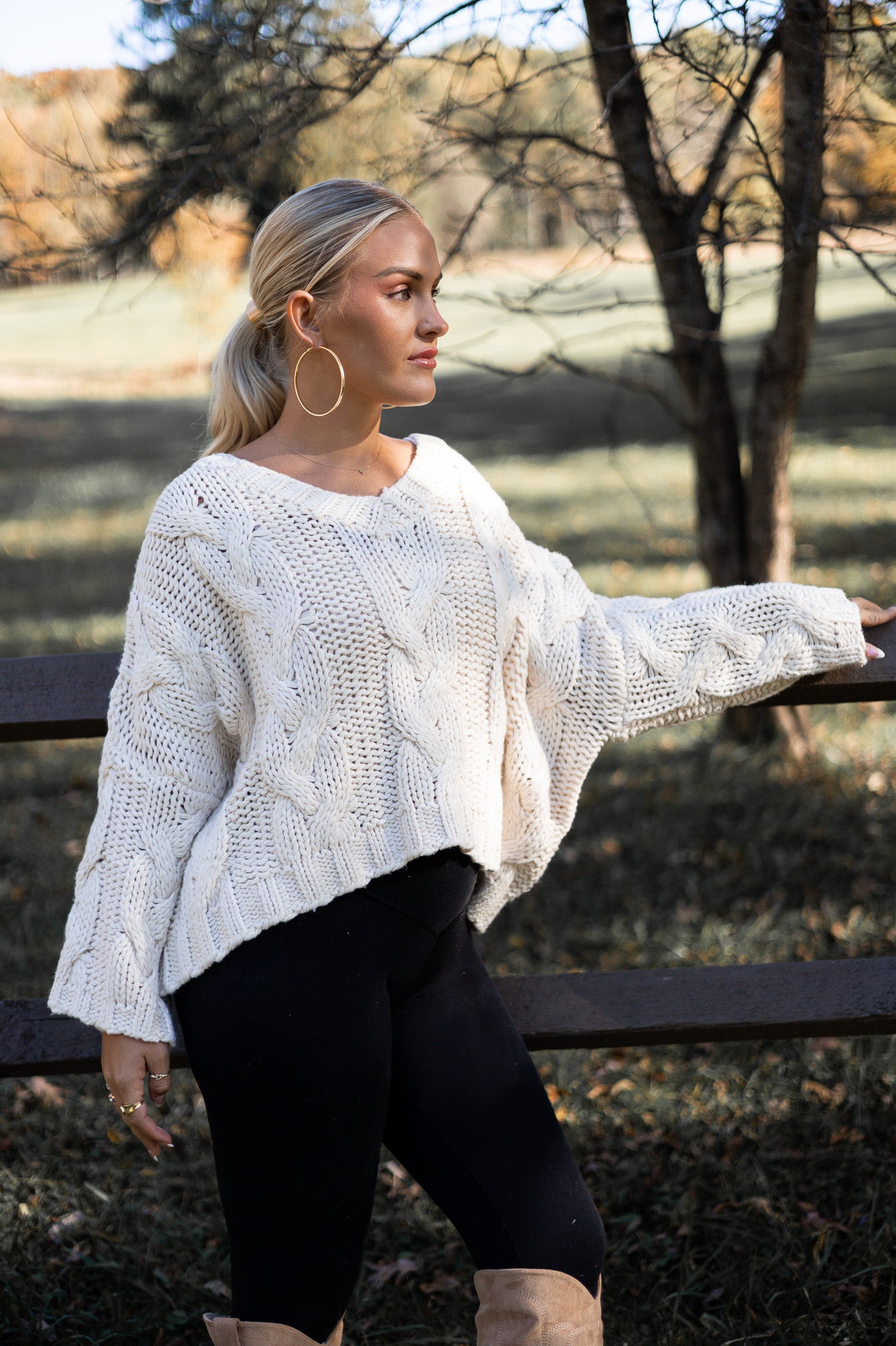 White Cloud Chunky Knit Sweater