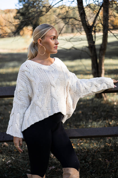 White Cloud Chunky Knit Sweater