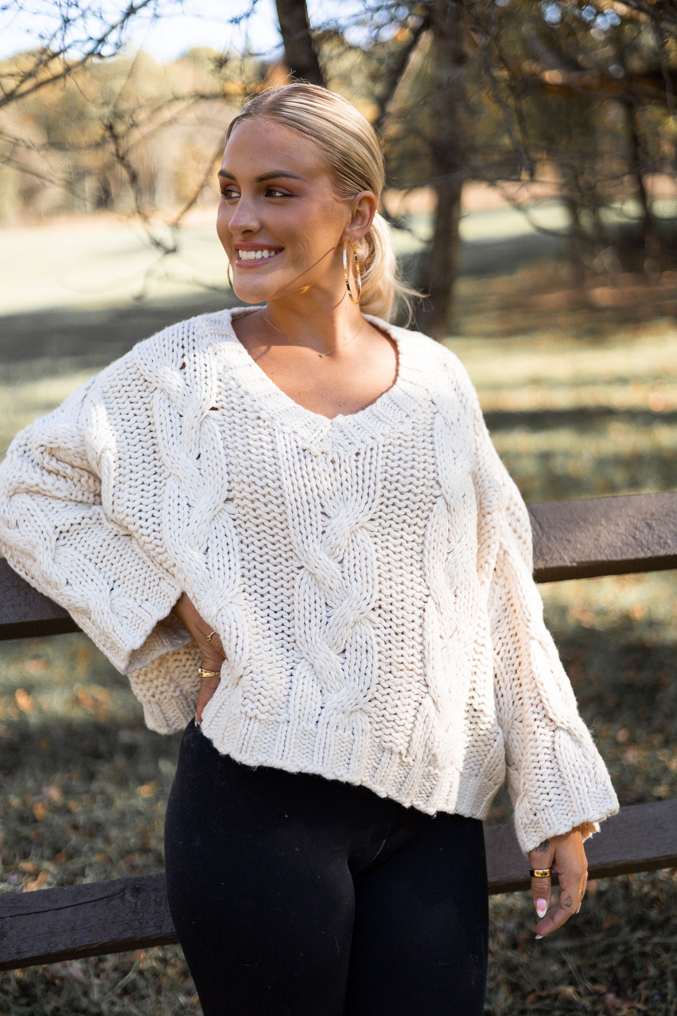 White Cloud Chunky Knit Sweater