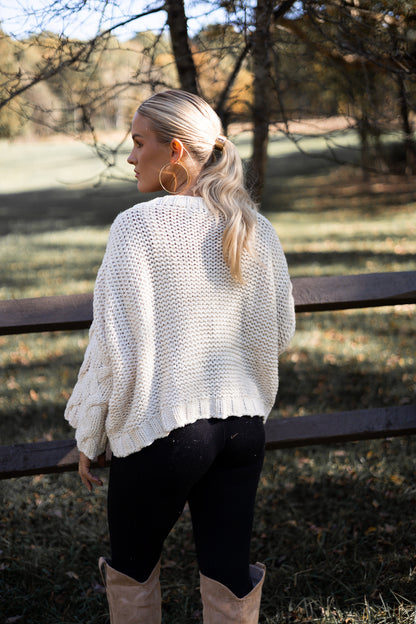 White Cloud Chunky Knit Sweater