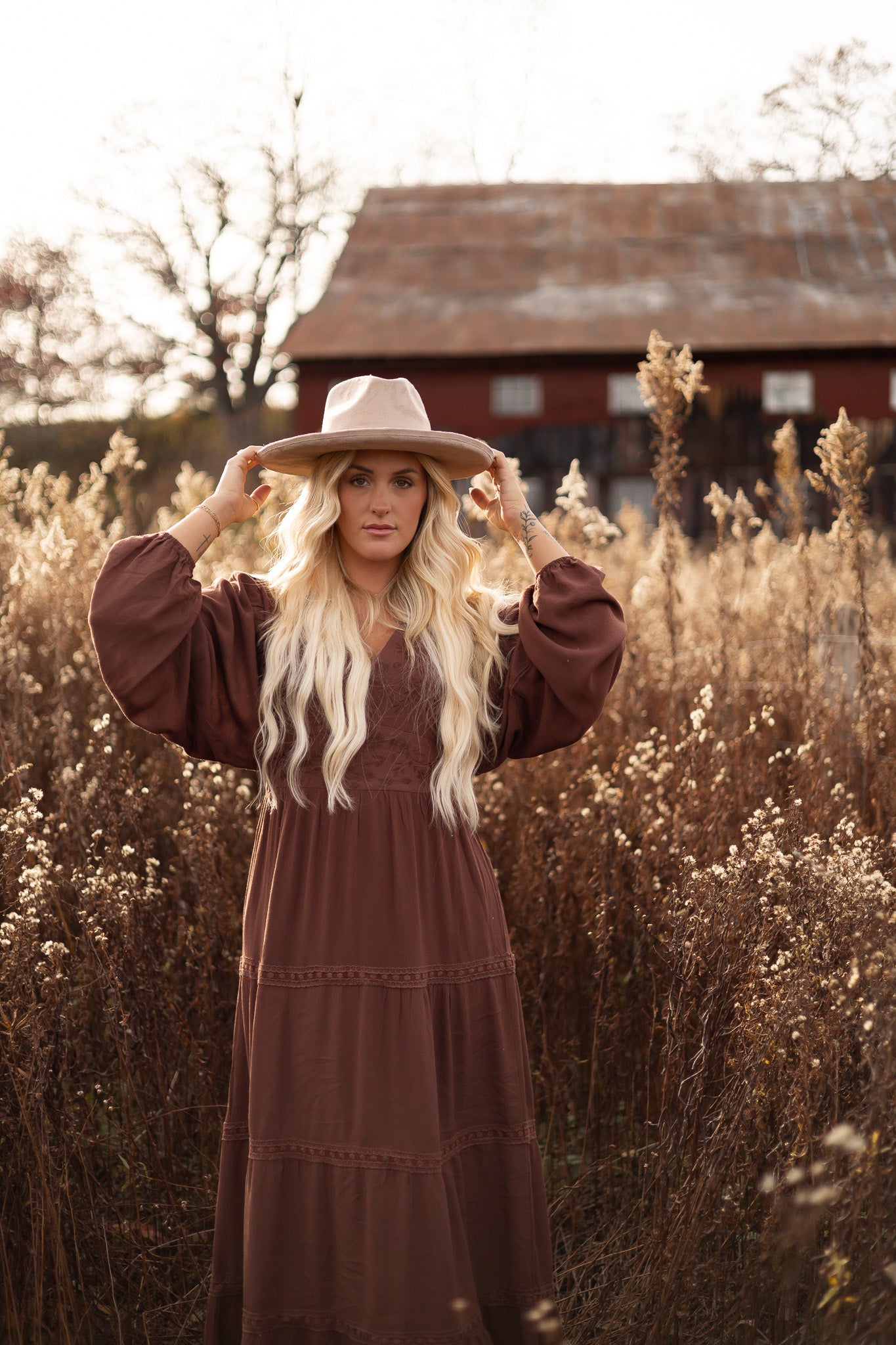 Hazelnut Prairie Maxi Dress