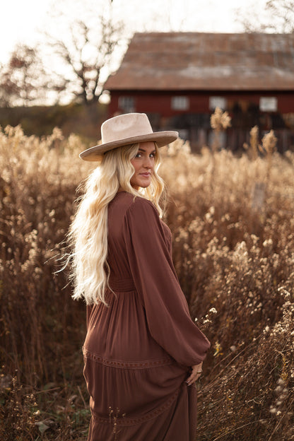 Hazelnut Prairie Maxi Dress