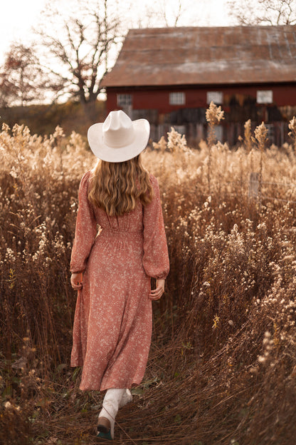 Macey Floral Button Down Midi Dress