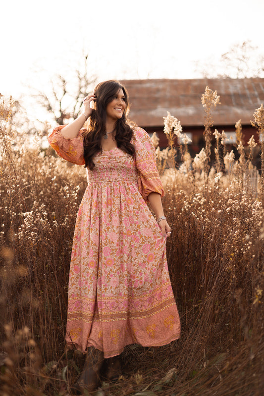 Meadow Lane Floral Maxi Dress