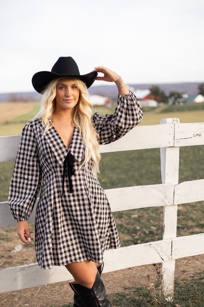 Dreaming Of Gingham Mini Dress