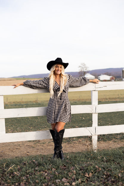 Dreaming Of Gingham Mini Dress