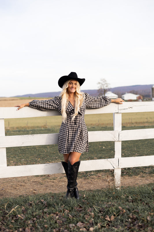 Dreaming Of Gingham Mini Dress