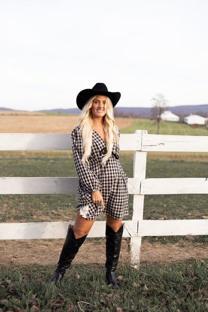 Dreaming Of Gingham Mini Dress