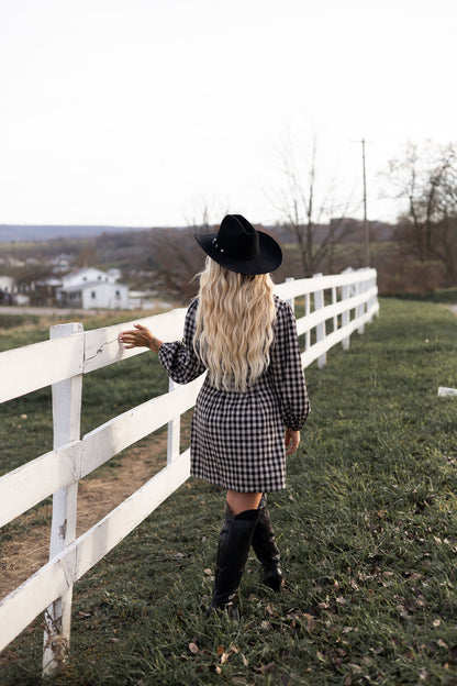 Dreaming Of Gingham Mini Dress