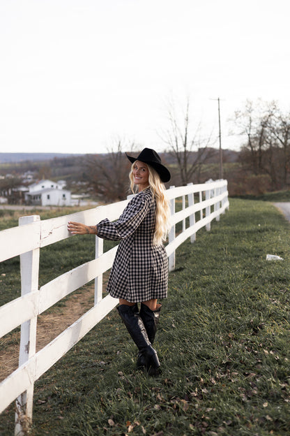 Dreaming Of Gingham Mini Dress