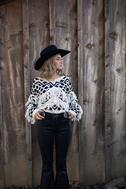 Snowdrift Fringe Sweater