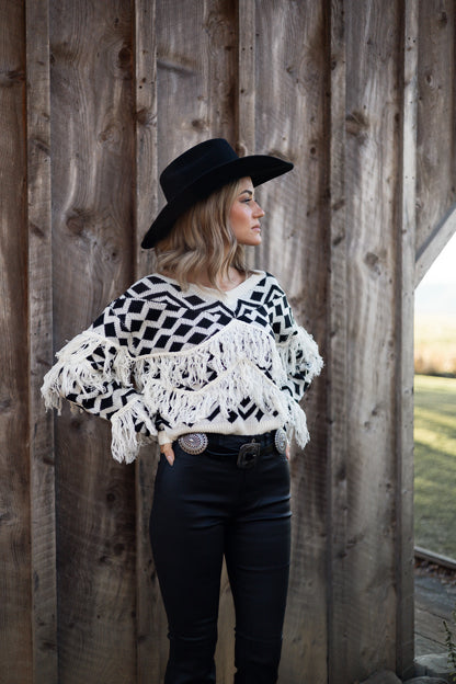 Snowdrift Fringe Sweater