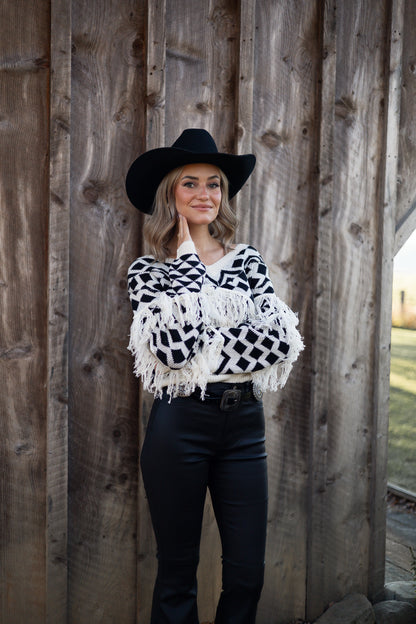 Snowdrift Fringe Sweater