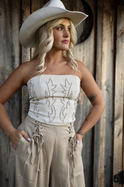 Ivory Rodeo Corset Top