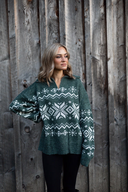 Evergreen Oversized Knit Pullover