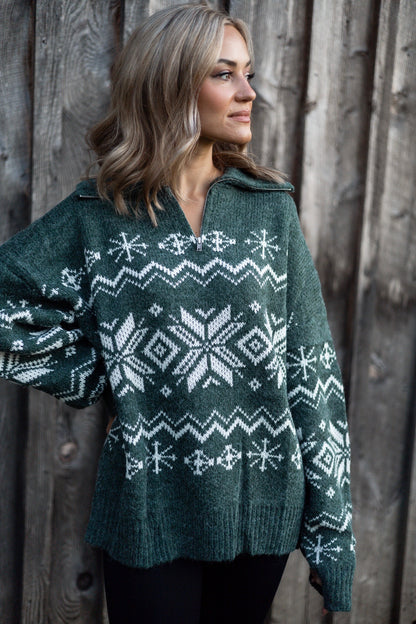 Evergreen Oversized Knit Pullover