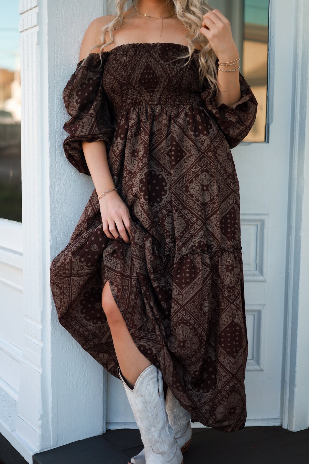Chestnut Paisley Dress