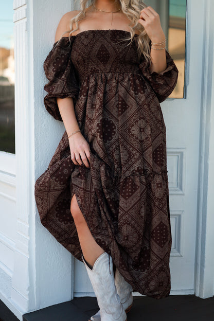 Chestnut Paisley Dress