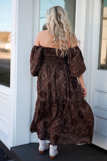 Chestnut Paisley Dress