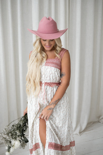 Country Lane Lace Trim Maxi Dress