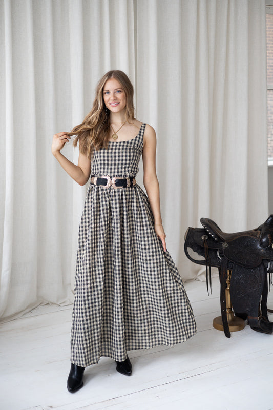 Gingham Maxi Dress