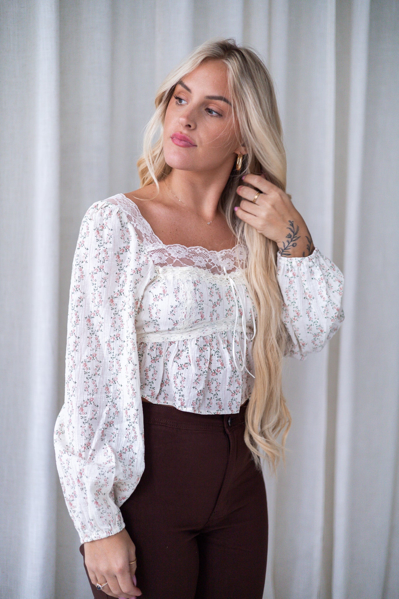 Magnolia Floral Lace Top