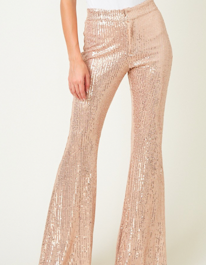 Rose Gold Sequin Flair Bottoms