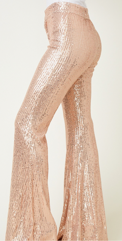 Rose Gold Sequin Flair Bottoms