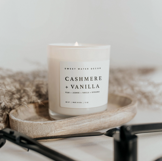 Cashmere and Vanilla 11 oz Soy Candle