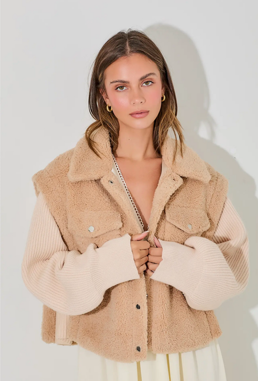 Melanie Faux Fur Vest Jacket -  PREORDER