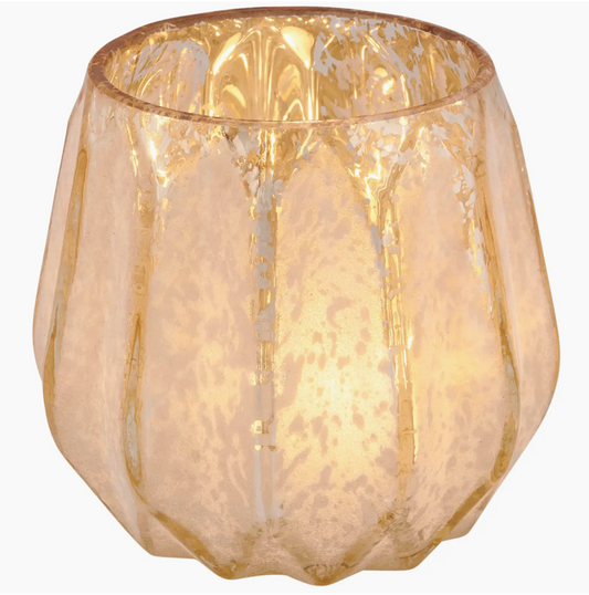 Brushed Gold Candle Holder
