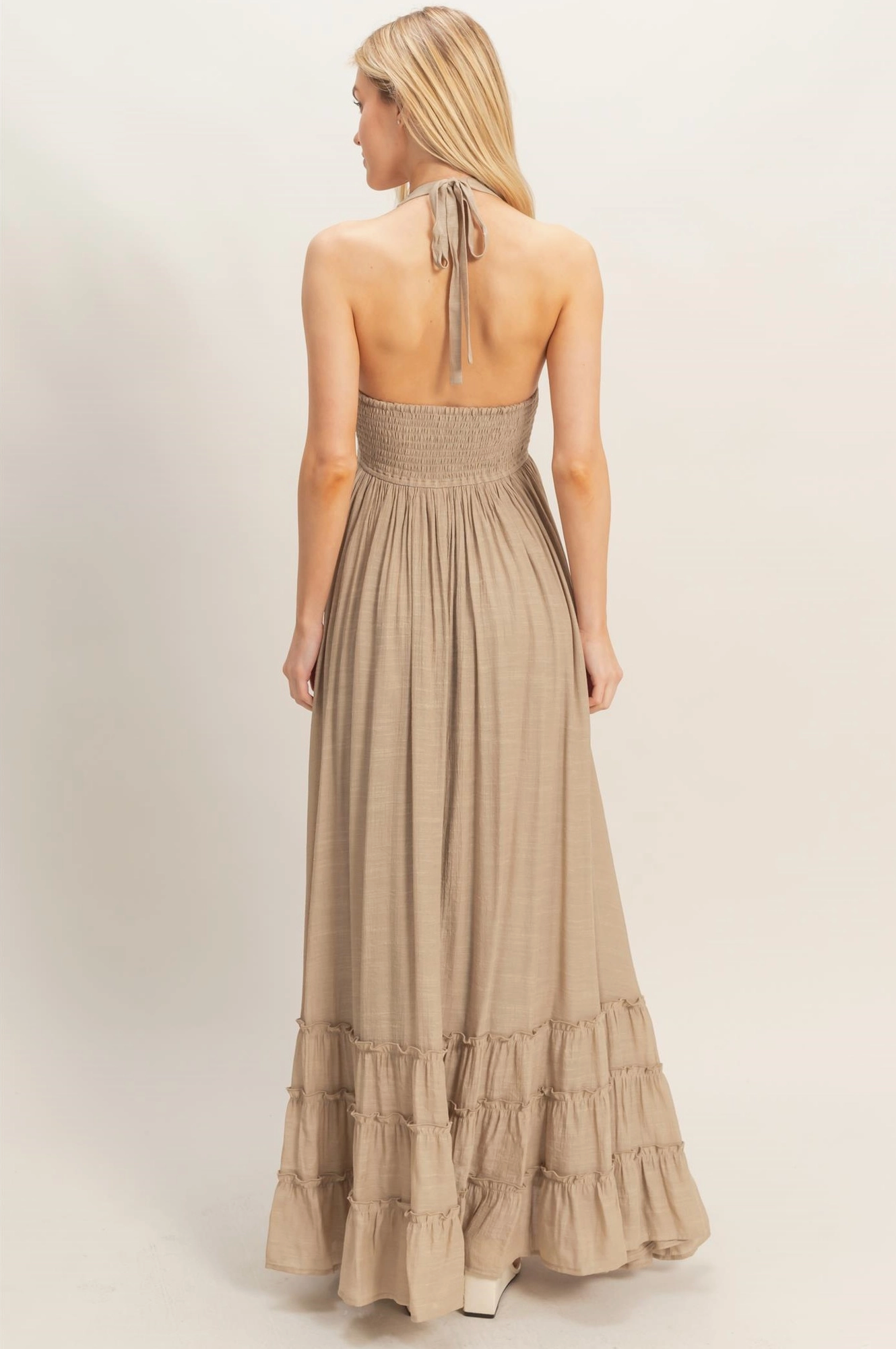 Coastal Haven Maxi Dress - Oatmilk