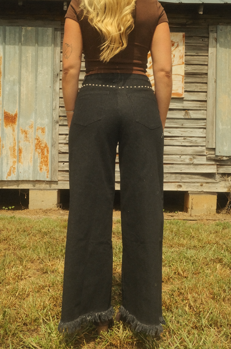 Midnight Studded Pant