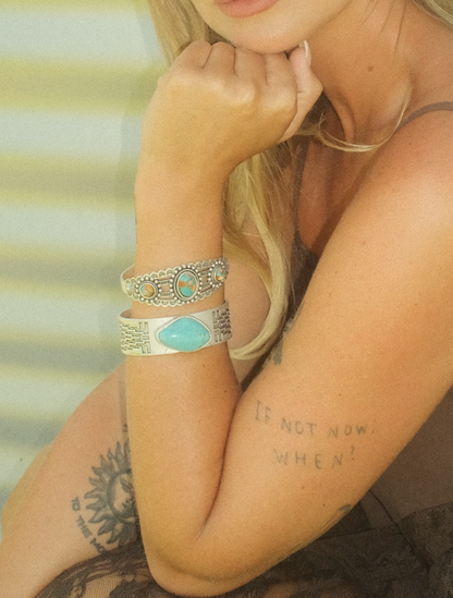 Western Gemstone Cuff Bracelet