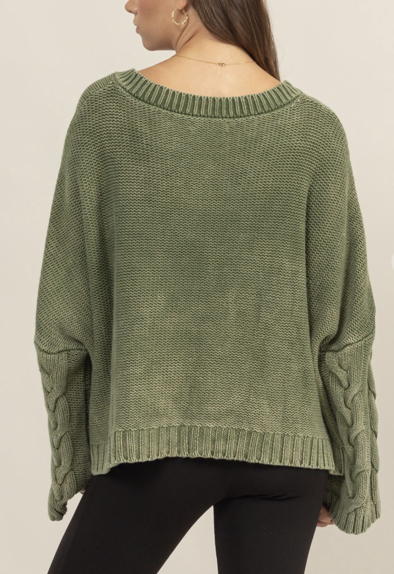 Sage Valley Knit Oversized Sweater