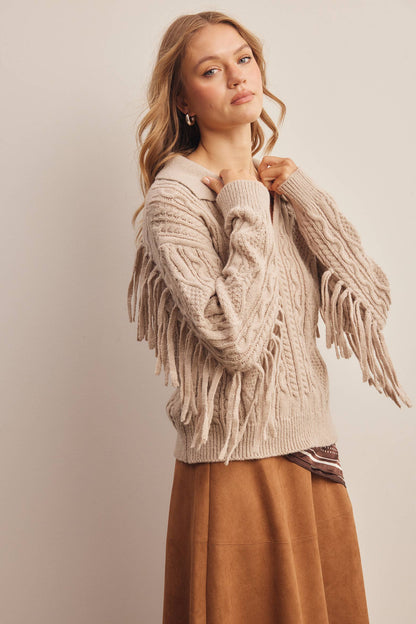 Dusk Fringe Sweater