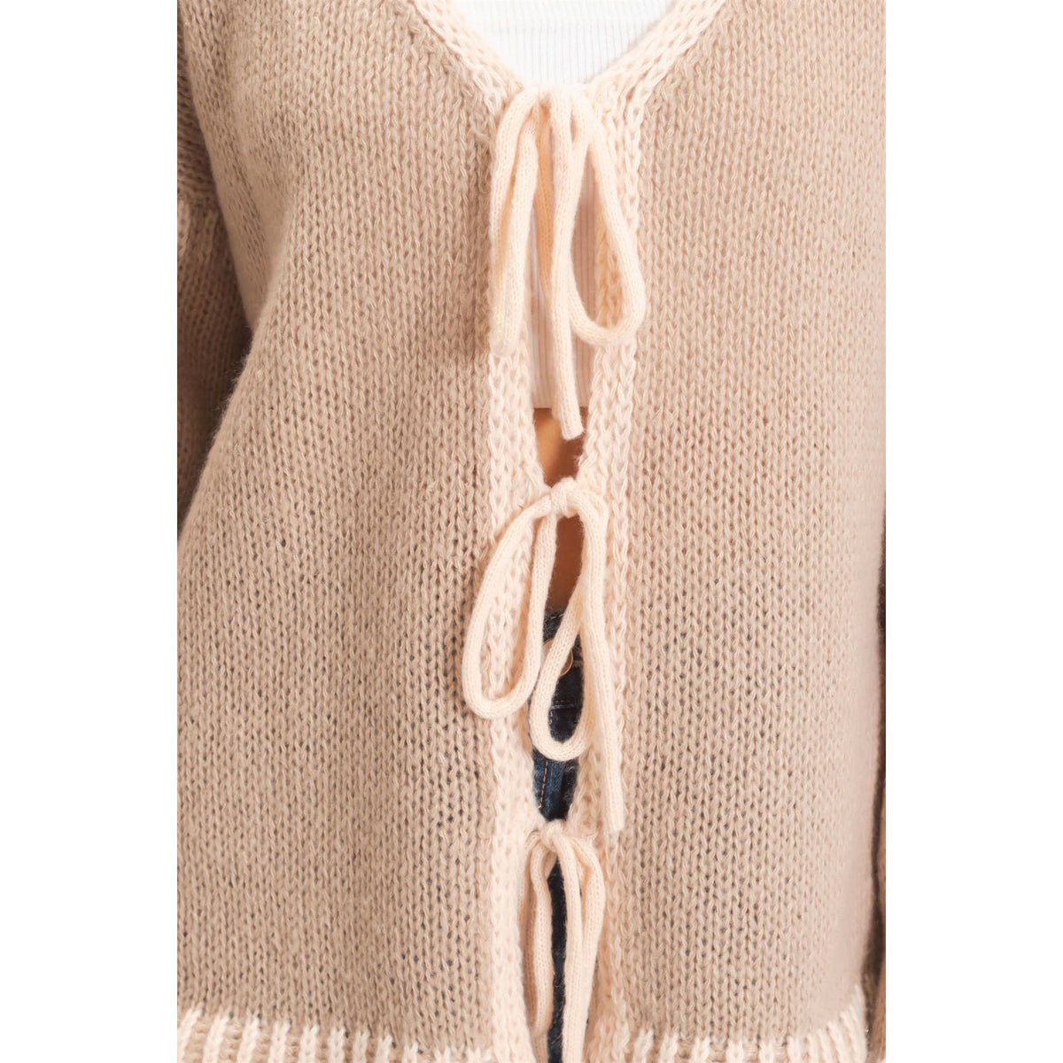 Open Front Tie Cardigan