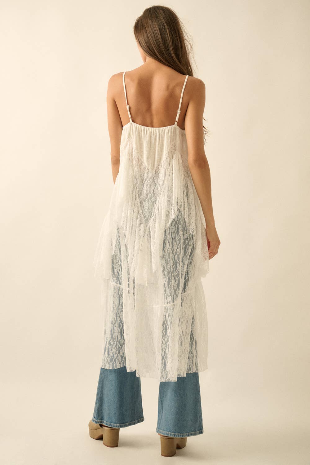 Lace Whisper Duster Top