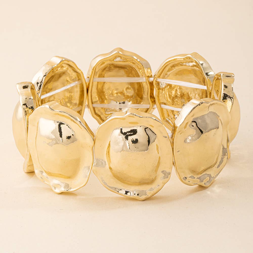 Hammered Bracelet - Gold