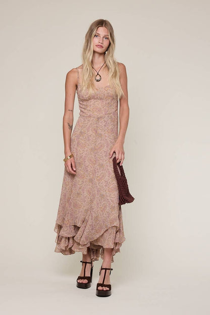 Saddle Creek Paisley Midi Dress