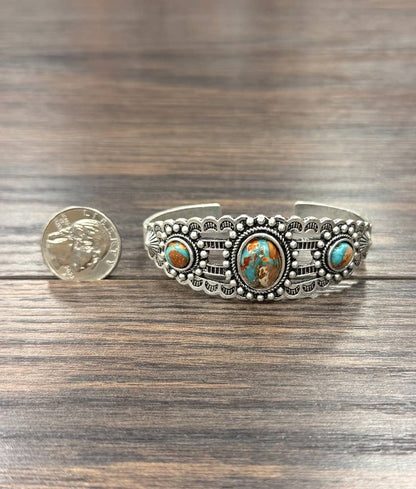 Western Gemstone Cuff Bracelet