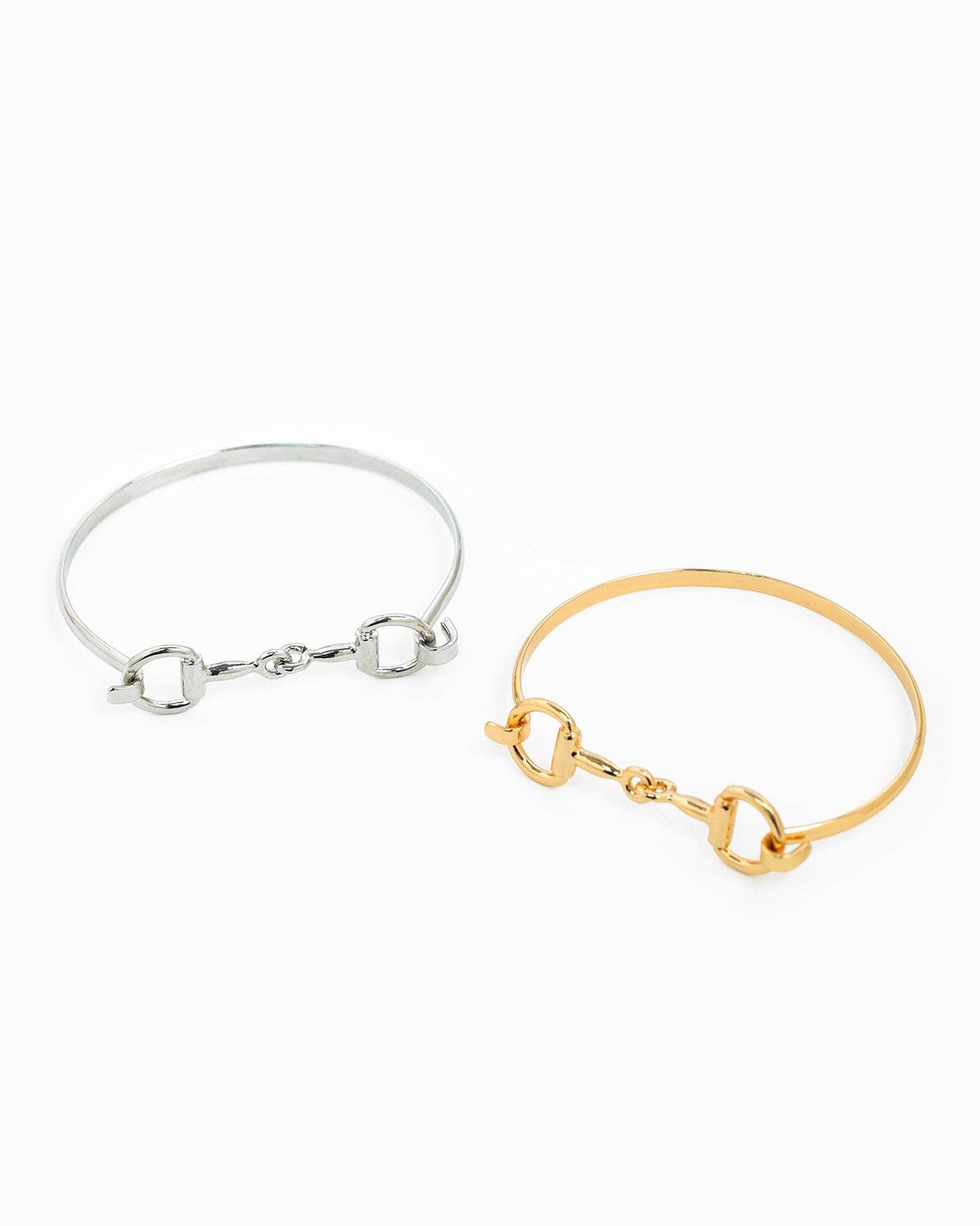 Horsebit Bangle Bracelet - Silver