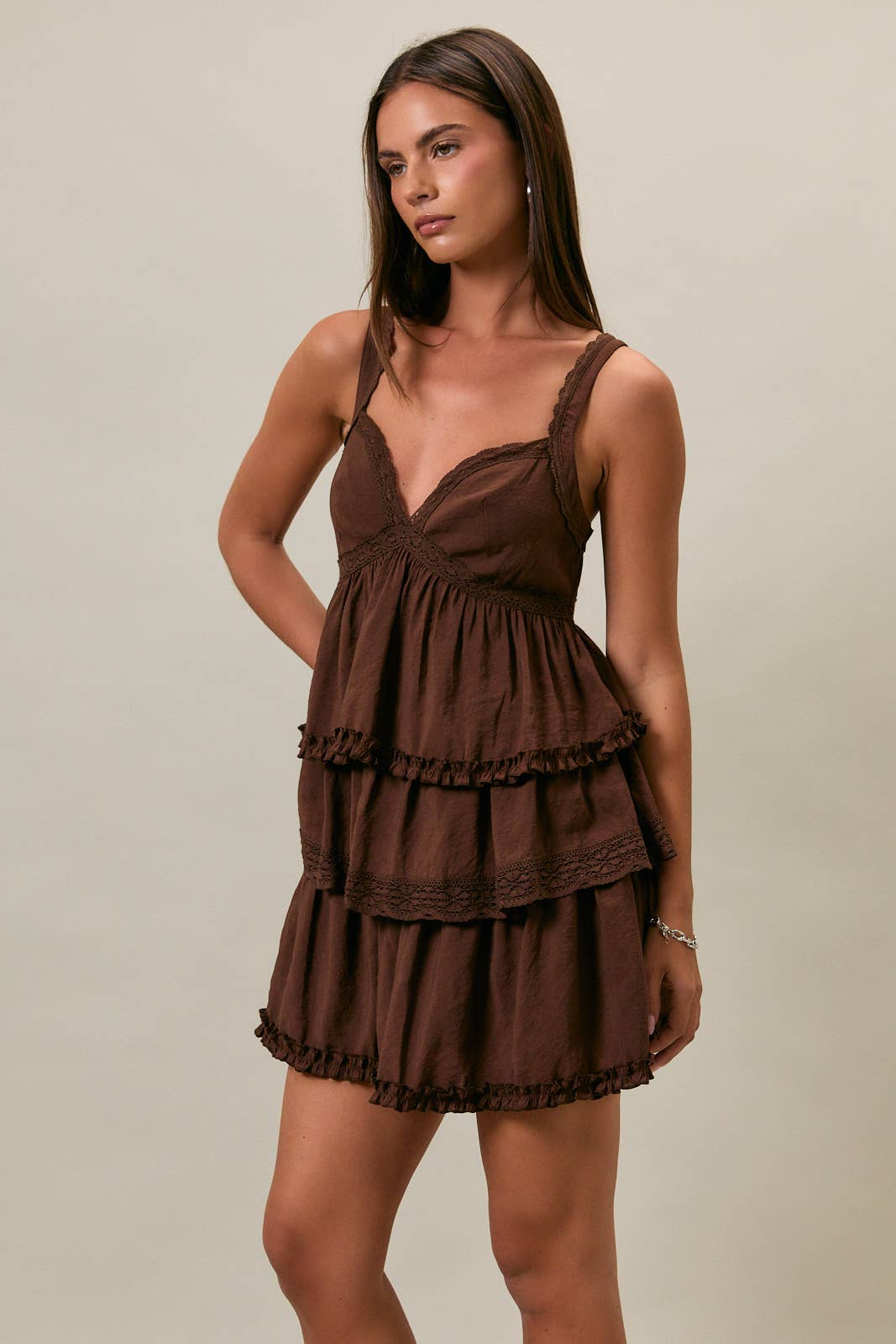 Cinnamon Bloom Mini Dress