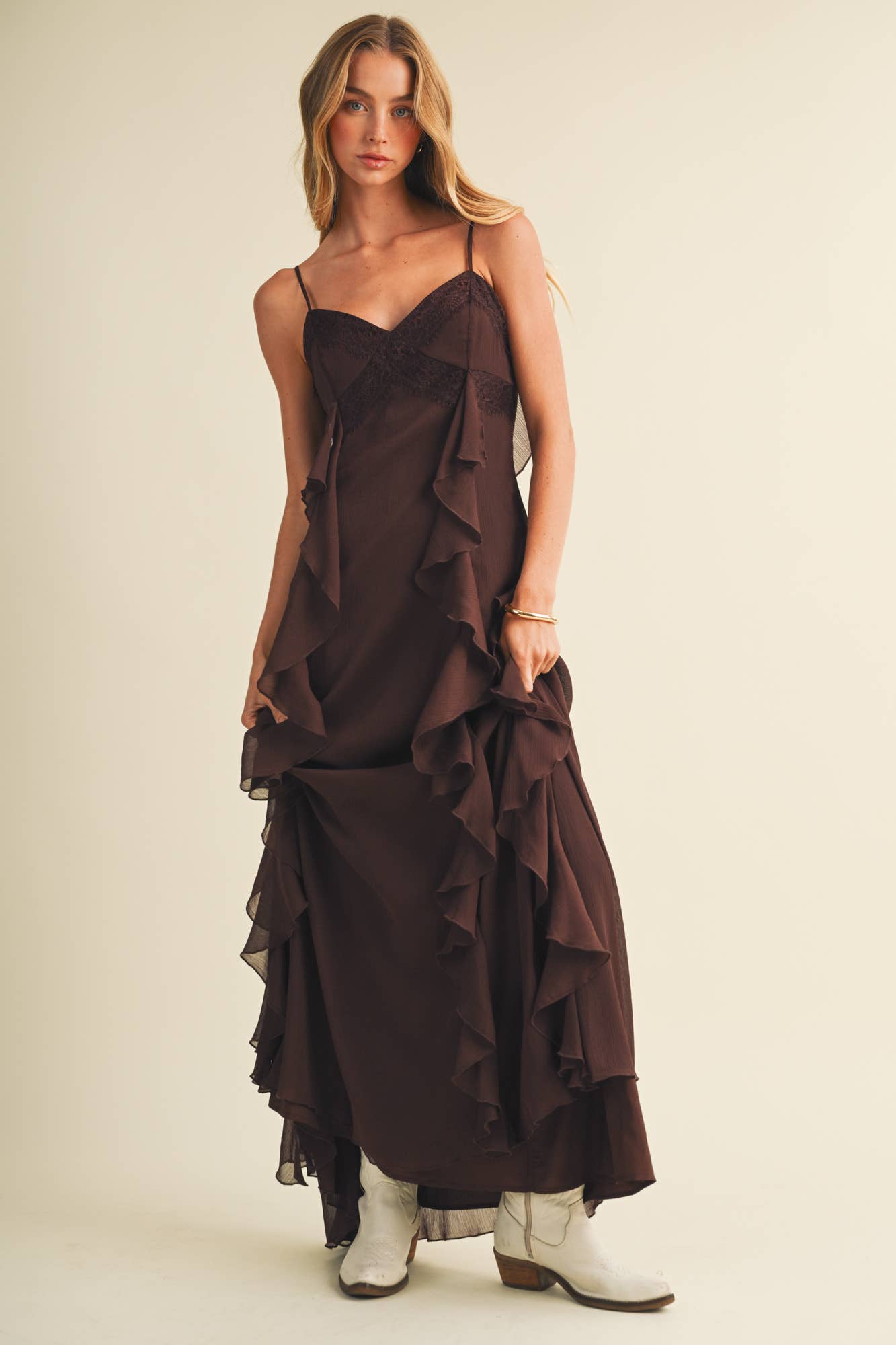 Western Haven Dress - Brown
